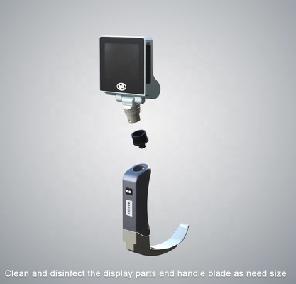 360 độ Tất cả màn hình LCD Bộ soi thanh quản video cứng y tế Pin có thể sạc lại